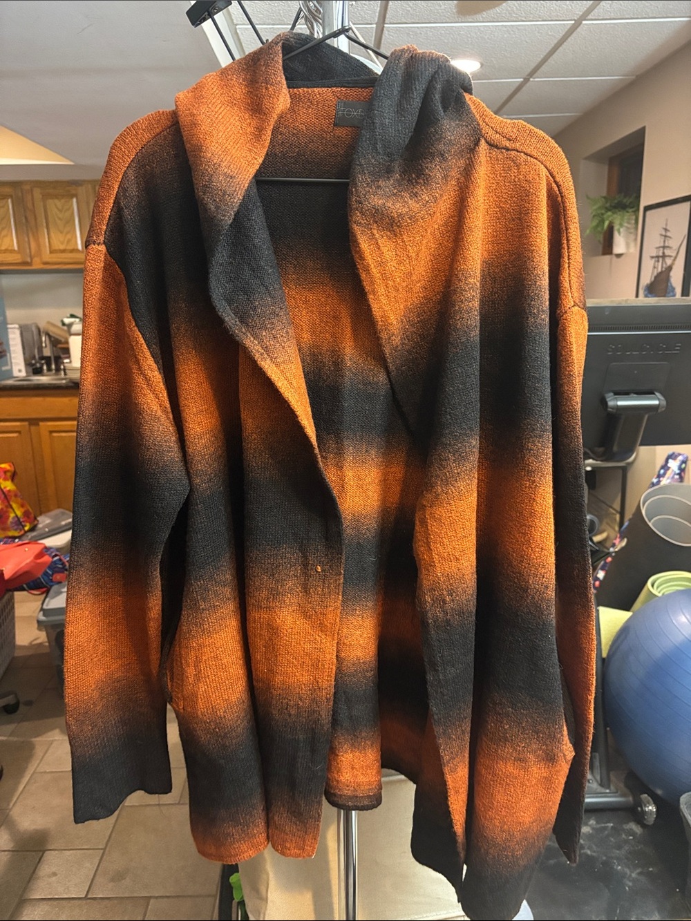 Foxblood Pumpkinhead Hooded Cardigan
